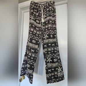 CALI 1850 Linen Drawstring Pants, Size XS